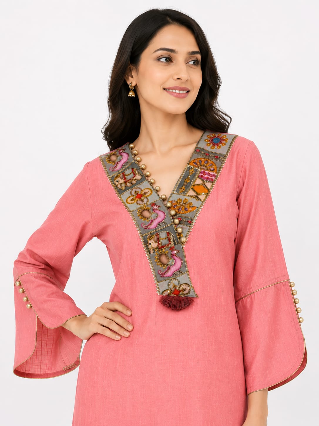Pink Vertican Kurta