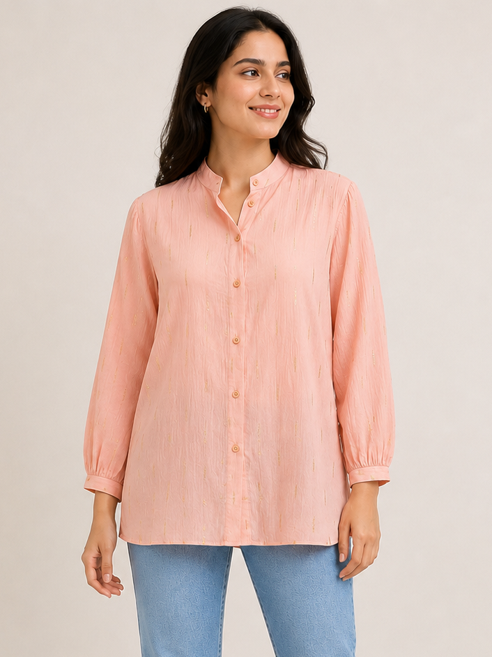 Pastel Pink Crush Rayon Shirt