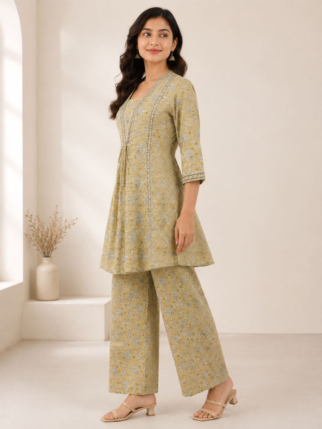 Allover Print Cotton Co-Ord Set